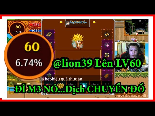 ►Ninja School Online | @lion39 Lên CMN lv60...Dịch Chuyển Trang Bị Cho Chất