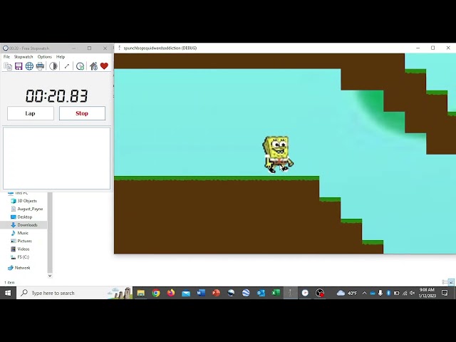 Any% 0:46:56 SpunchBop: Squidward's Addiction Speedrun