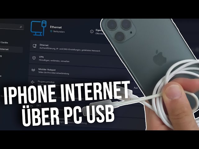 Internet vom iPhone auf PC/Laptop nutzen! Hotspot mit Kabel