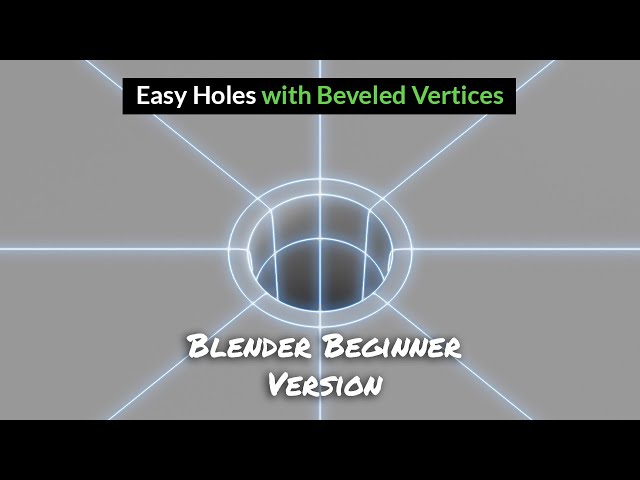 Vertex to Hole with Quad Topology - Step by step Blender beginner version | Blender Secrets