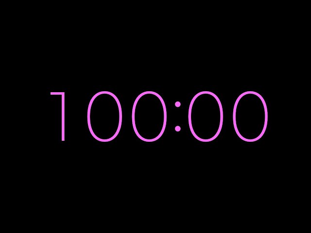 100 Minute Timer - Pink