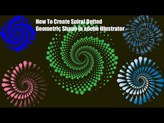 Create Spiral Dotted Geometric Shape in adobe Illustrator 2025