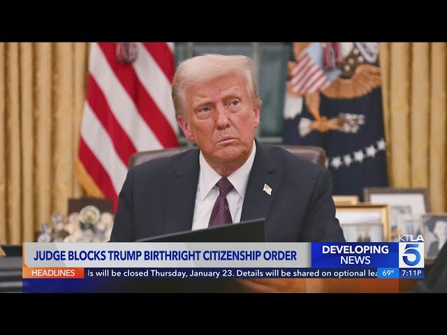 Judge blocks Trump executive order restricting birthright citizenship