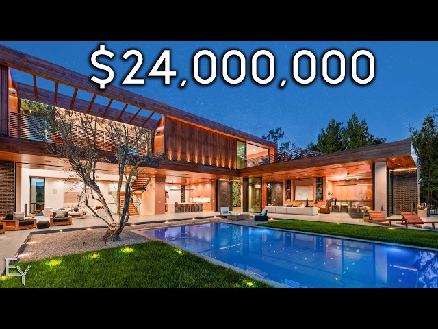 Touring a BEVERLY HILLS Modern Mansion with Stunning Canyon Views!