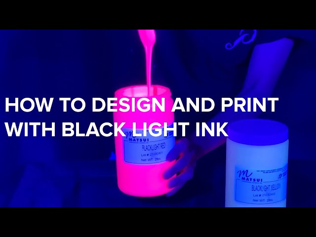 How to Design and Print with Black Light Ink | Screen Printing Trends 2021