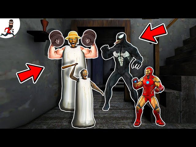 Granny vs Superheroes (Venom, Iron man) ► funny animation granny horror parody