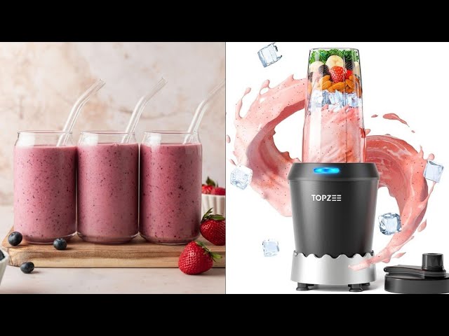 Protein Smoothie Recipe | Topzee  Blender Unboxing and Review