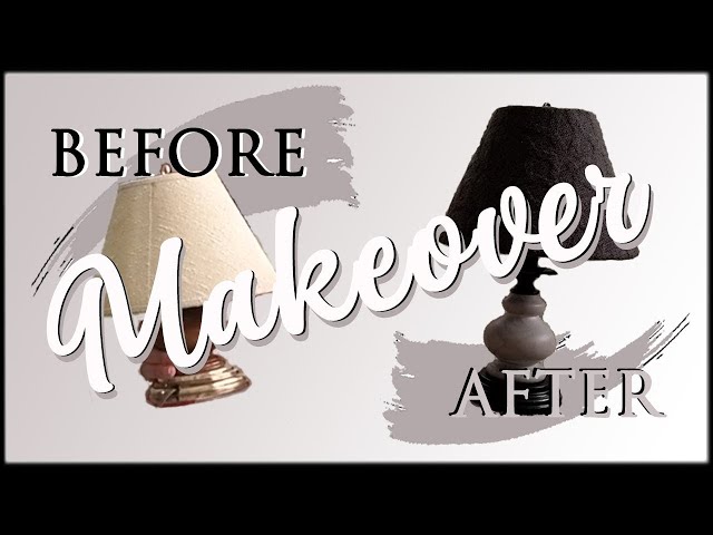 Lamp Thrift Flip By Bleaching Wood And DIY Shade |  Full makeover using bleach and spray paint