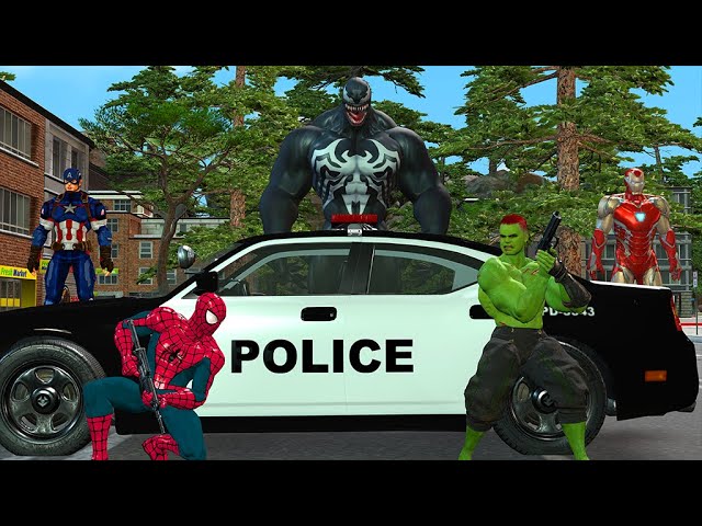 Team Spider-Man vs Hulk vs Venom vs Money Heist vs Squid Game vs Rescue Iron Man vs Captain America