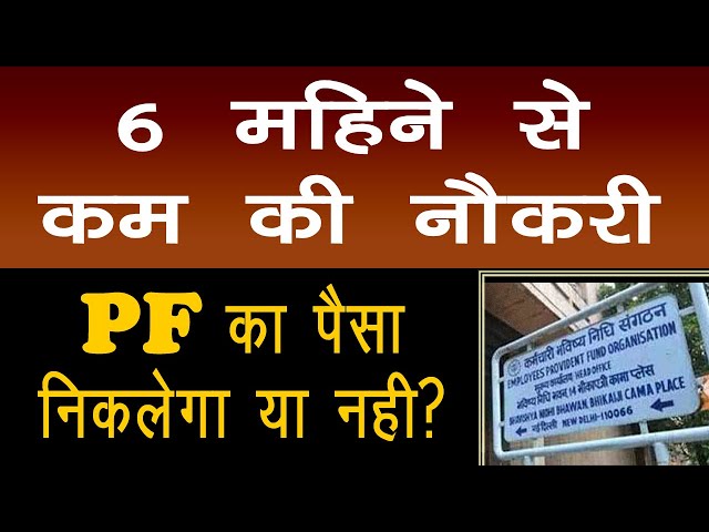 6 महीने से कम की नौकरी तो पीएफ का पैसा मिलेंगा या नहीं ? can i withdraw my pf before 6 months