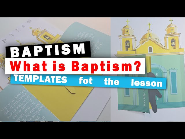 BAPTISM  Sunday school lesson for KIDS printable