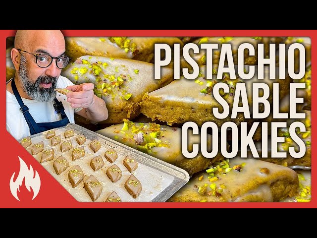 Pistachio Sablé Cookies - شیرینی سابلِه پسته ای