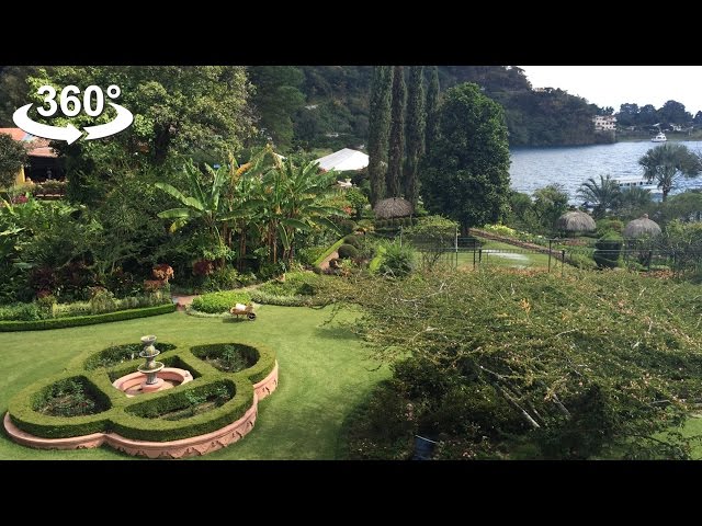 Amazing gardens,  lake Atitlan, Guatemala, VR 360 video