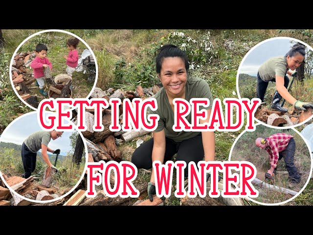 GETTING READY FOR WINTER ( CHOPPING FIRE WOOD)