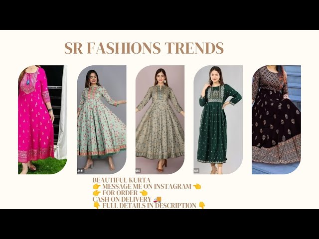 Top 5 Trending Kurtas | Episode - 1  |  SR Fashion Trends  #womenfashion #kurtis #viral #fashionista