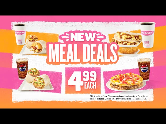 NEW Meal Deal, Only 4.99 Each!