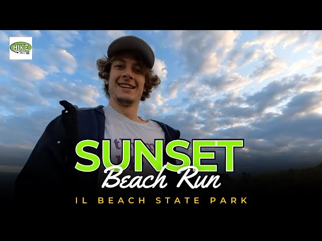 IL Beach State Park - Sunset Beach Run (360 Video, VR)