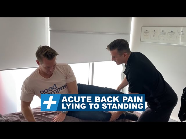 How to get from lying to standing with actue back pain | Tim Keeley | Physio REHAB