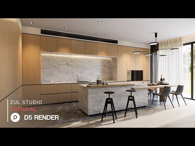 D5 Render realistic interior rendering tutorial | Pantry 75