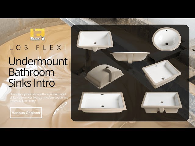 White Ceramic Undermount Bathroom Sink with Overflow | Los Flexi