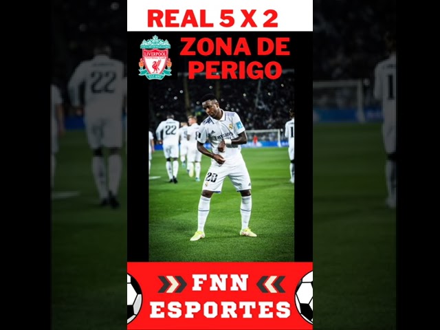 Real Madrid x liverpool na Champions - com Vinícius junior ex Flamengo