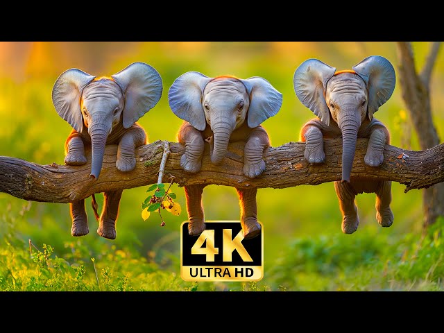 Adorable Wild Animals in 4K 🌿 | Relaxing Music & Stunning Nature Scenes