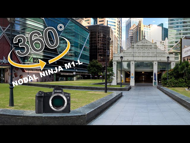 Raffles Place Singapore in 360 Panorama, first test on Nodal Ninja M1-L