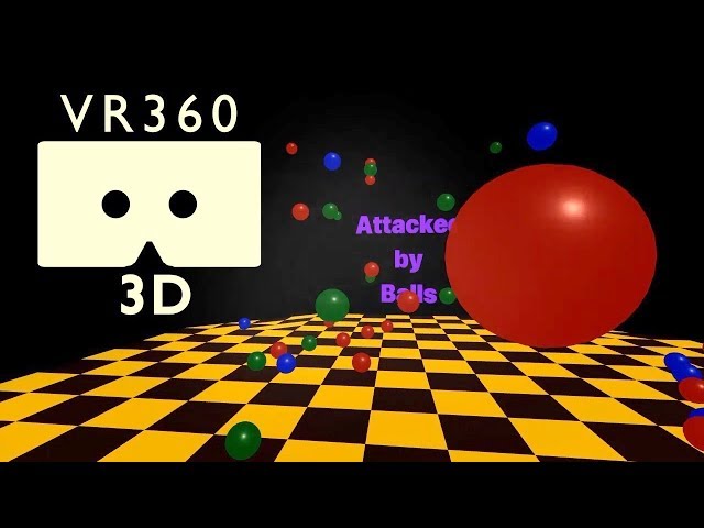 VR 360 3D - Hit By Balls - 4K Google Cardboard