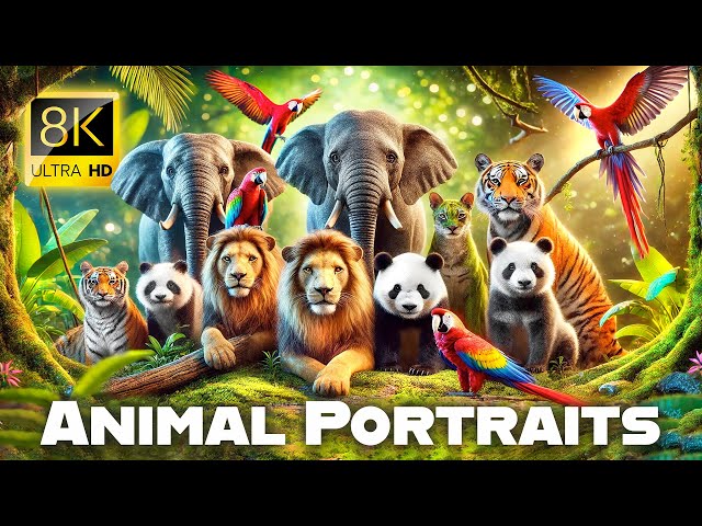 8K Animal Portraits: Close Encounters 8K VIDEO ULTRA HD #8K #ANIMAL