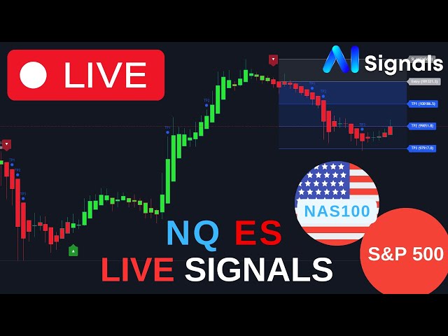 🔴Live NAS100 & S&P 500 AI Signals 5m Chart Stock SP500 Trading Analysis & Prediction