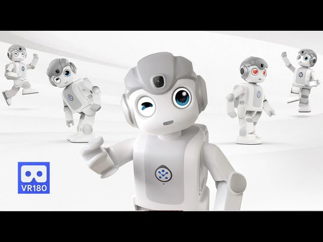 3D 180VR 4K Alpha Mini Humanoid AI Robot  Check Alpha Mini Dance  So Cute Robot Watch with Oculus VR