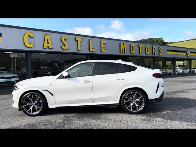 2021 BMW X6 XDRIVE 30D M SPORT MHEV Diesel 282ho Mineral White Met for sale Castle Motors