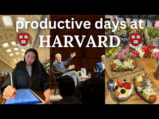 harvard vlog 📚 meeting bill gates, study motivation, productivity, romanticizing college in winter❄️