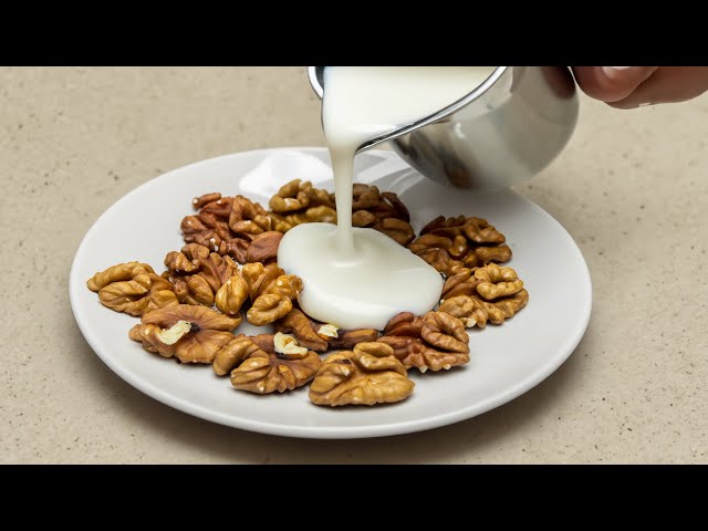 Mix condensed milk with walnuts! You will be delighted! A tasty treat for tea. No baking!