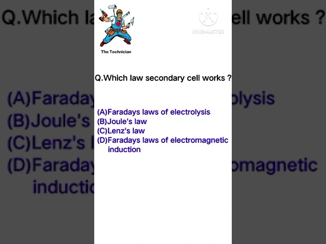 Which law secondary cell works ? || #mcq #technician