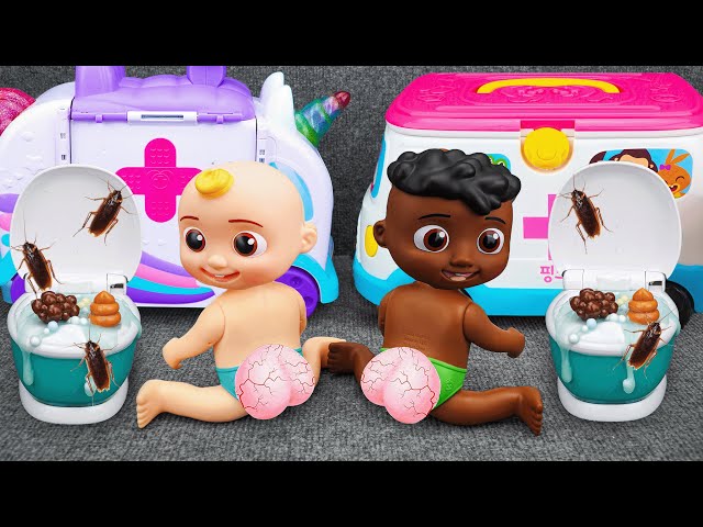 ASMR Doctor Toys Rescue Cocomelon from Butt Acne | Satisfying Unboxing Ambulance Playset