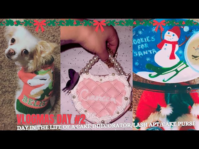 Vlogmas Day#2.. Day in the life of a cake decorator/ Lash apt / Bakery night