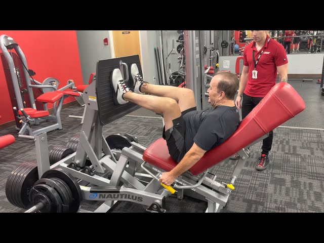 Proper Leg Press with PT client Don/ Personal Training Snap Fitness Roberts, WI