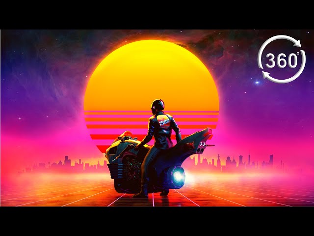 VR 360 Space Trip 4K  -  Welcome To The Future - [ It's SynthWave RetroWave ]