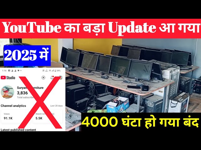 YouTube New Update 2025 का अब नहीं होगा 4000 घंटा How to Complete 4k watch time on YouTube