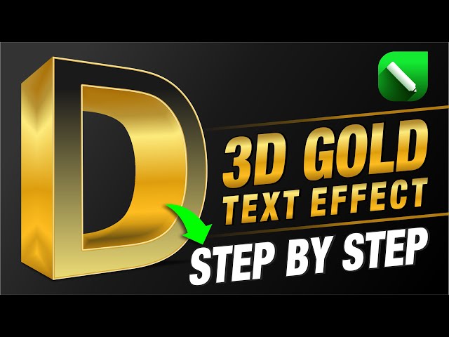 🔥 CorelDraw Tutorial: How to make 3D Gold text Effect 🔥