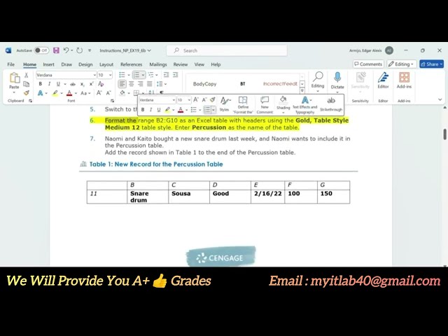 New Perspectives Excel 2019 | Module 6: SAM Project 1b | Excel Module 6 Sato Instrument Collection