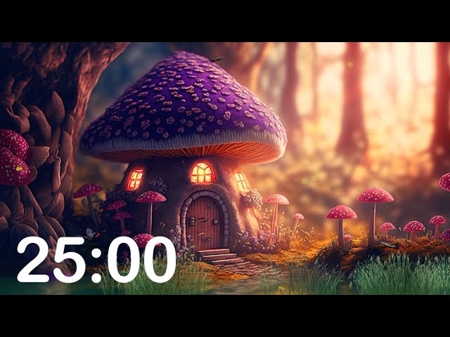 25 minute timer countdown with relaxing lofi music