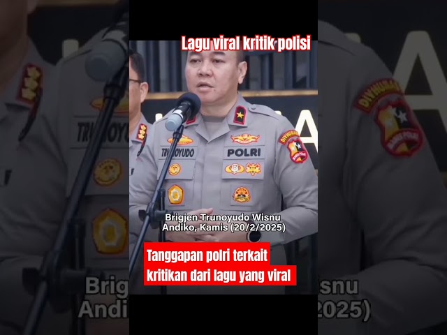 Tanggapan polri terkait lagu viral kritik polisi #viralvideo #polisi #beritaterkini #shorts