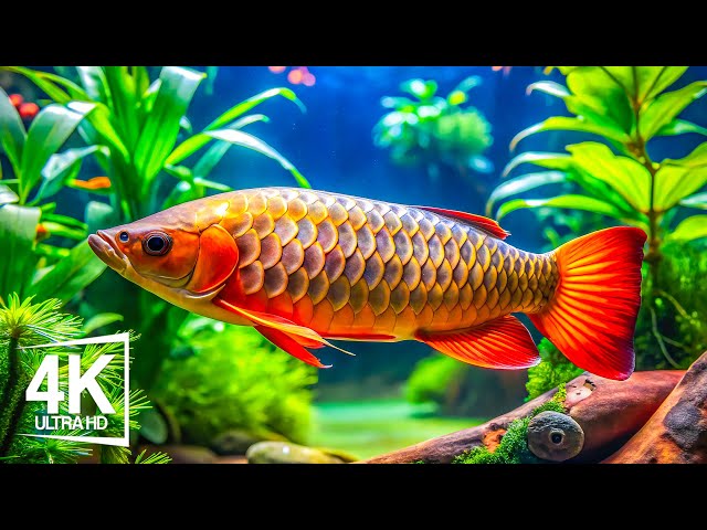 Glowing Underwater Oasis - Stunning Aquarium 4K VIDEO | 4K Ocean Wonders