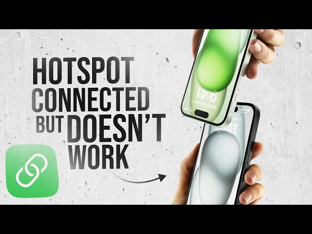 Why Does my Hotspot Say Connected but it Doesn't Work iPhone? (explained)