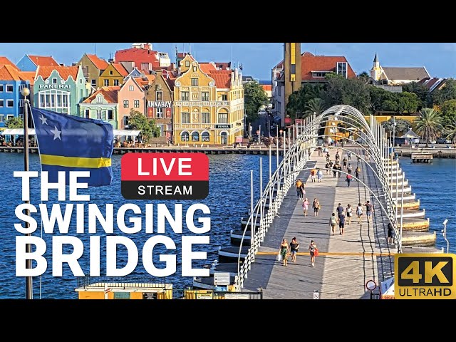 The Swinging Bridge - Curacao World Heritage 🛳️✨ Live Cam