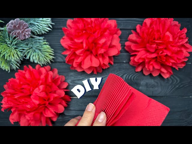 How to make Easy Paper Flowers from Napkins Tutorial Paper Craft