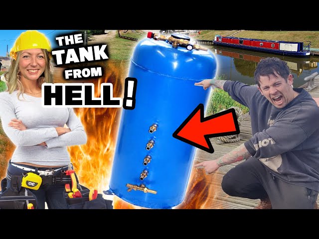 Is Every Narrowboat TANK this much of NIGHTMARE to install? ?? Tiny home DIY