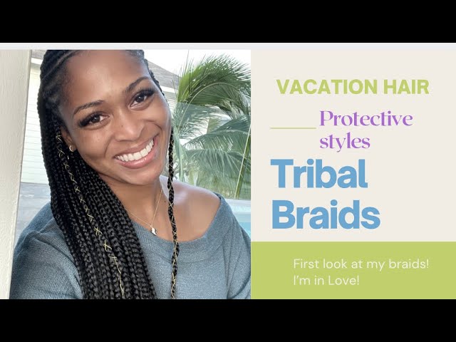 Jamaica hairstyles Tribal Braids Scalp Braids hair jewelry